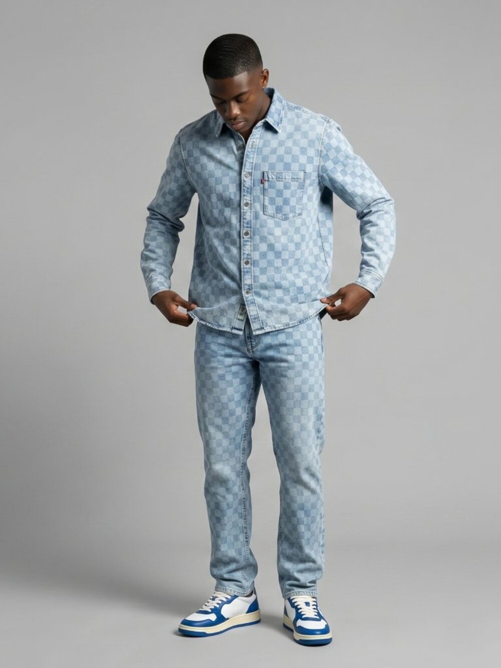 Levi’s 512 Checker Wash Jeans | Light Wash Streetwear Denim | W34 L32